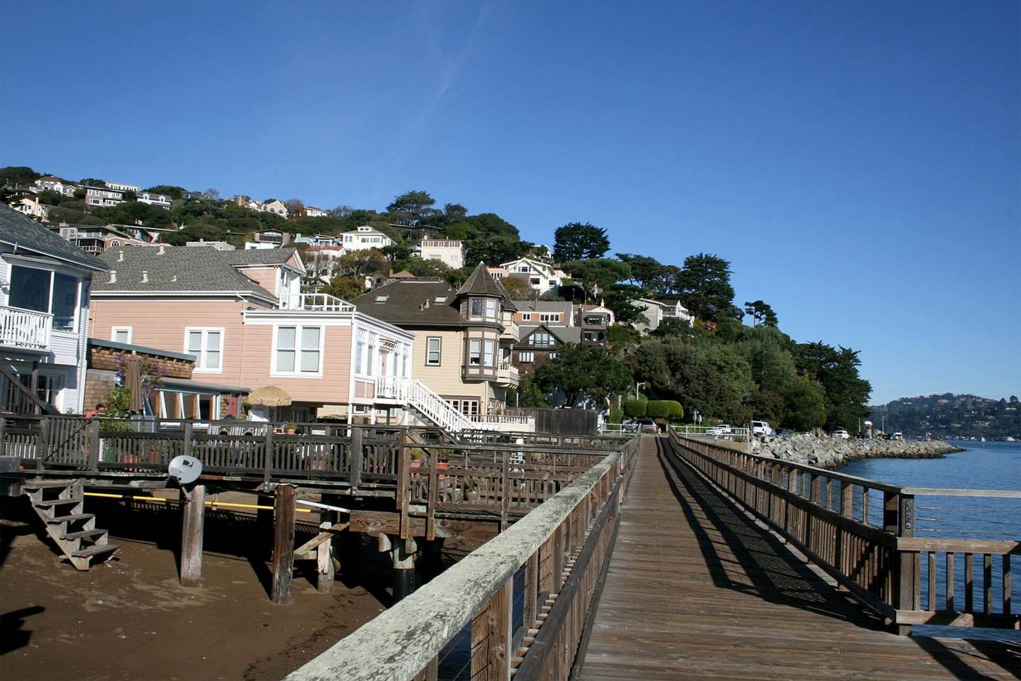 Sausalito hillside homes above the waterfront, Marin County